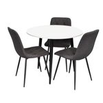 Set masă și scaune Evelin di Costacurta стол DT-404-3B + 3 стула YTC-080B Dark grey