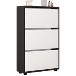 Raft pentru încălțăminte Mobildor-Lux Leo 50x27x125H cm Anthracite/White