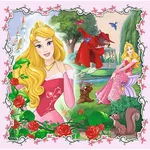 Головоломка Trefl 34842 Puzzles 3in1 Rapunzel, Aurora and Ariel / Disney Princess