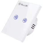 Întrerupător electric Tellur TLL331491 Intrerupator WiFi Smart, SS2N,2 porturi, 1800W, 10A