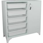 Комод Fabulous Organizator de jucarii cu 5 cosuri (White)