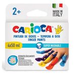 Set de creație Promstore 53229 Vopsea pentru pictura cu degetele Finger 4buc x 50ml