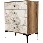 Комод Trendy Lizbon 538-Nuc, Alb 76x90x40cm (GTR001658)