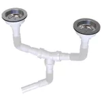 Сифон для кухонной мойки Uniplast LD312-50 dublu D.3.1/2