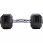 Ganteră LivePro 49878 Gantera Hex Rubber Dumbbell 2x7.5kg, LP8005/7.5/BK