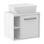 Комплект мебели 70см Imprese VYSKOV, белый: тумба подвесная, со столешницей, 1 ящик + умывальник накладной арт i11057