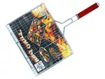 Решетка для гриля BBQ 29X39cm, с деревянной ручкой