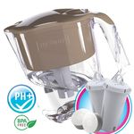 Cană filtrantă pentru apă Fito Filter FF Gigant PH+ cappuccino 2cart