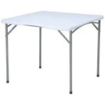 Стол Hydro S Квадратный складной стол, 88x88x74, Белый