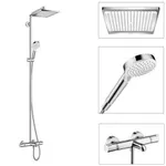 Sistema de dus Crometta E Showerpipe 240 1jet cu termostat pentru cada