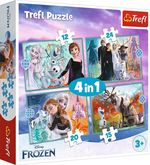 Puzzle Trefl R25E /26/27 (34381) 4  în 1 Minunata lume a Frozen