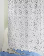 Perdea de duș Bisk 04436 PEVA MOSAIC silver 180x200
