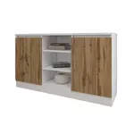 Comodă Smartex (16255) Т5 140cm Alb+Stejar inchis