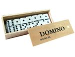 Joc domino in cutie de lemn 15.5X5.5X5cm