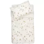 Lenjerie de pat pentru copii Jollein 003-005-68102 Set husa pentru plapuma si perna Tiny Park, 140x100cm