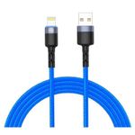 Cablu telefon mobil Tellur TLL155364 Cable USB - Lightning, cu LED, 3A, 1.2m, Blue