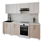 Mobilă pentru bucatarie Smartex (30021) K1 240cm Alb+Stejar Deschis