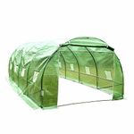 Sera de gradina de tip tunel 4.5x4x2.5 m, suprafata 18 mp, pelicula armata, 2 usi, verde