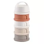 Container alimentare Beaba B911728 Recipient lapte praf 4 compartimente Cotton/Terracotta