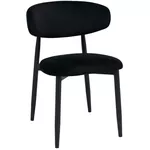 Scaun Deco Meridian Catifea Black (HLR66)+Black Legs