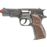Игрушечное оружие Gonher 3125/0 Pistol politie argintiu (8 gloante), 61605