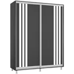 Dulap Mobildor-Lux Aron cu uși glisante сu lamele (170x60x240H cm) Anthracite