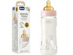 Chicco Бутылочка пластиковая с латексной соской Original Touch,4+ мес, 330 мл