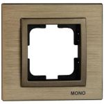 Выключатель электрический Mono Electric Рамка 1P алюминий бронза Style
