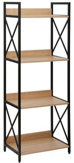 Офисный стеллаж Deco Karl 4 nivele (51x30x137.5H) Oak/Black