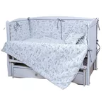 Lenjerie de pat pentru copii PernaMea Set lenjerie 5 piese Junior Happy Baby Albastru (PM.101649/1)