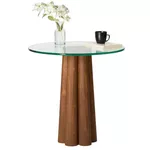 Măsuţă cafea Trendy Thales, Nuc, Transparent