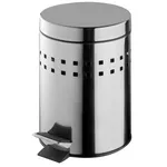 Coș de gunoi Bisk 04913 cu pedala 3L, SQUARES crom