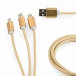 Cable  3-in-1 MicroUSB/Lightning/Type-C - AM, 1.0 m, BLACK, Cablexpert, CC-USB2-AM31-1M