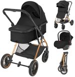 Детская коляска Kikka Boo One Black, transformabil 3in1 (3800171213820)