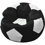 Fotoliu BeanBag BeanBag BM6083, Minge din piele ecologică Ares, XXL, negru cu alb