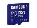 512GB MicroSD (Class 10) UHS-I (U3) +SD adapter, Samsung PRO Plus 
