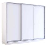 Dulap Mobildor-Lux Fox uși glisante din PAL (260x60x240H cm) Alb