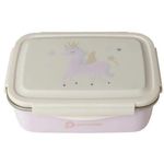 Container alimentare Premaman PRF9R4-CCC-UNQ Lunchbox din metal Unicorn Roz, 850ml