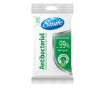 Şerveţele umede Smile, antibacteriale cu suc de pătlagină, 15 buc.