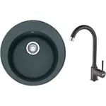 Chiuvetă bucătărie cu bateria Franke 114.0660.131 ROG 610 + Pola 1.0 Negru