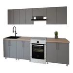 Mobilă pentru bucatarie Smartex (30029) K1 260cm Grafit