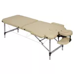 Masă de masaj Naipo MGBC-211H Cream 2 fold, Aluminium Feet