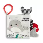 Jucărie cu pandantiv Sensillo Z-0370 Игрушка плюш-книжка 254 B/W Dolphin