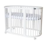 Pătuț Ingvart 1729003 9in1 Smart Bed Rotund Alb (transformabil), 72x72x120cm