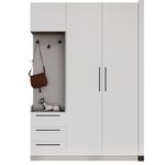 Mobilă pentru antreu Bayro Serenity 1500x2200x518 de colț stâng white cu 3 sertare