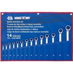 Ключ гаечный King Tony 122A14MRN ключи комбинированные с трещоткой язычковые 8-24мм 14 пр.