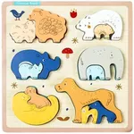 Головоломка miscellaneous 9824 Puzzle de lemn Animalute Parinti si Copii 178658