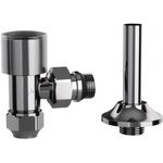 Запорная арматура ASG Plast Robinet coltar radiator cu teava racordare 16x1/2 retur Cromat (50104)