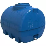 Duș de vară Uniplast 37256 Rezervor apa 500 L orizontal, oval (albastru) cu stut D. 1/2