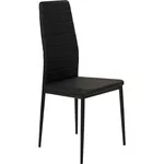 Scaun Nowystyl Sicilia rama grafit, piele negru